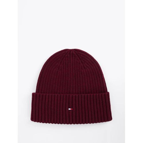 Bonnet Hilfiger Flag Avec Cachemire The Flag Twisted Yarn Beanie/Purple Red