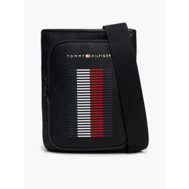 Sac bandoulière à poche en piqué TH FOUNDATION PIQ MINI CROSSOVER/Black