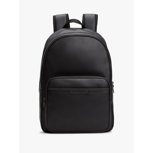 Sac à dos à dos en maille et logo en métal TH BACKPACK PU/Black