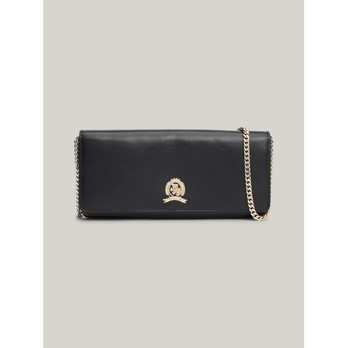 Pochette en cuir à bandoulière chaîne LUXE LEATHER LRG FLAP W/CHAIN/Black