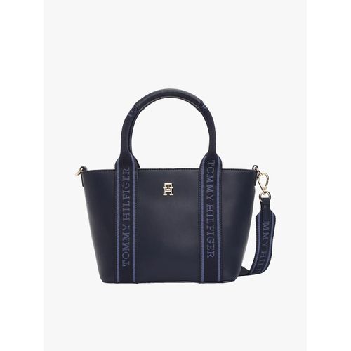 Cabas bandoulière à motif logo TH LOGOTAPE MINI TOTE/Space Blue