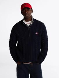 Pull Zippé Avec Laine Tjm Reg Cable S Flag 1/4 Zip/Dark Blue - Xxxl