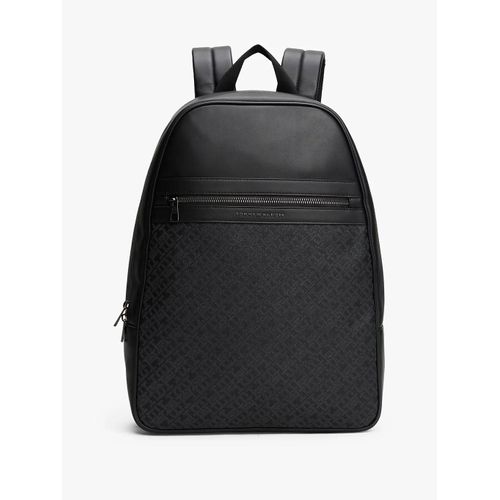 Sac à dos texturé à monogramme TH TH MONOGRAM BACKPACK/Black