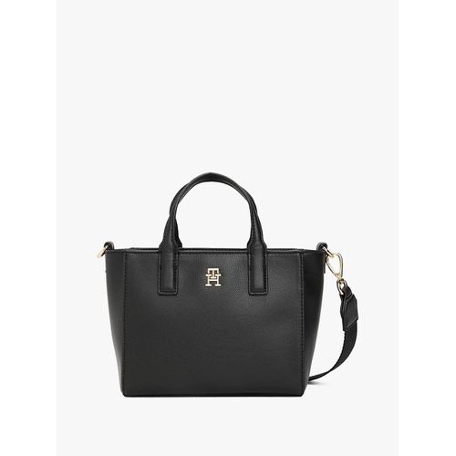 Cabas TH Soft à bandoulière logo TH SOFT LOGO MINI TOTE/Black