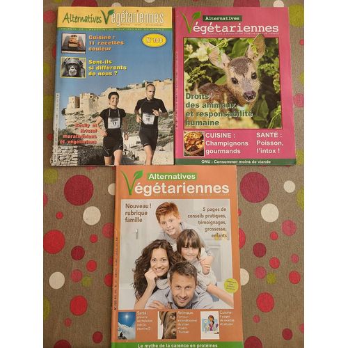Lot De 10 Revues/Magazines "Alternatives Végétariennes"