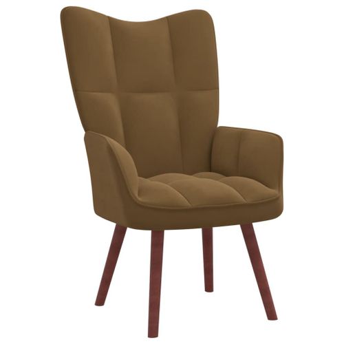 Vidaxl Chaise De Relaxation Marron Velours