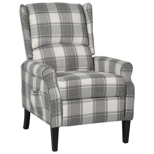 Vidaxl Fauteuil Inclinable Gris Blanc Tissu
