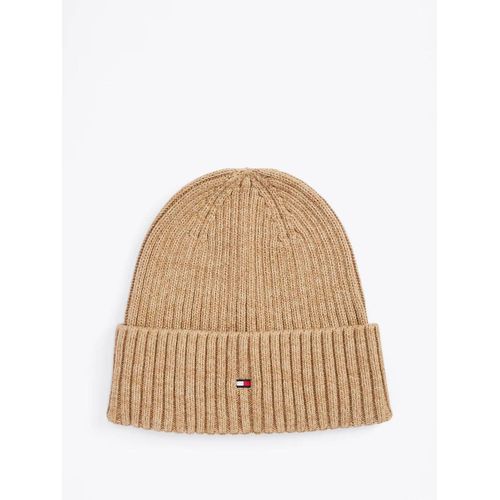 Bonnet Hilfiger Flag Avec Cachemire The Flag Twisted Yarn Beanie/Light Brown