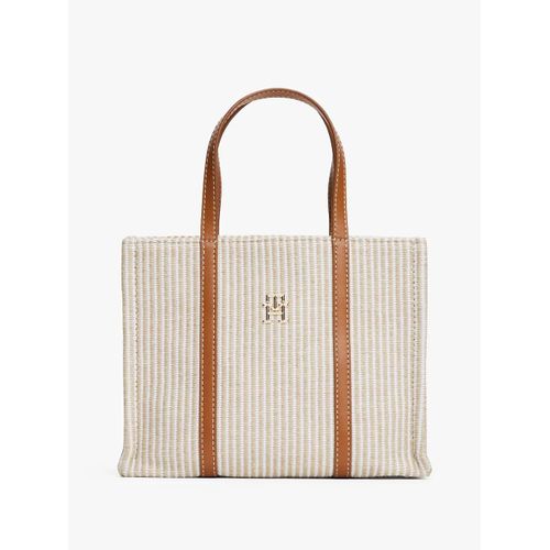 Cabas bandoulière de plage à monogramme TH TH PREMIUM BEACH LE MINI TOTE/Neutral Stripe
