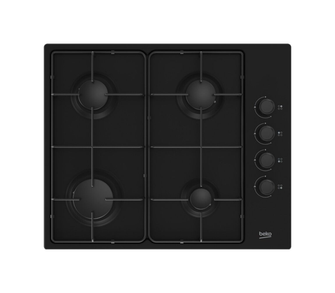 Beko HIBG64120SB Cuisinière à gaz cm. 61 noir