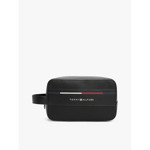 Trousse de toilette à logo en métal TH FOUNDATION WASHBAG/Black