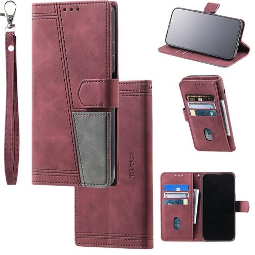 Compatible With Samsung Galaxy Note10,Compatible With Samsung Galaxy Note 10 Pu Leather Phone Cover Phone Wallet Cover Blue Red