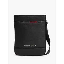 Sac bandoulière effet grain fin et logo TH CENTRAL MINI CROSSOVER/Black