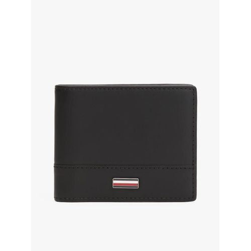 Portefeuille à deux volets Corporate en cuir TH CORP MINI CC WALLET/Black