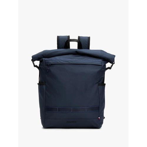 Sac à dos à rabat roulé et logo en métal TH COLOUR ROLLTOP BACKPACK/Space Blue