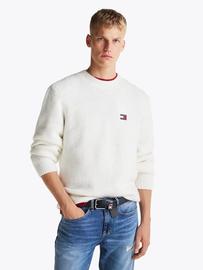Pull À Col Ras-Du-Cou Avec Laine Tjm Reg Waffle Sweater/Ancient White Melange - L