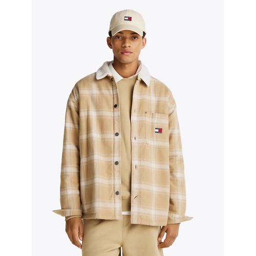 Surchemise Décontractée À Col En Sherpa Tjm Check Teddy Mix Os Ext/Relic Tan - 4xl