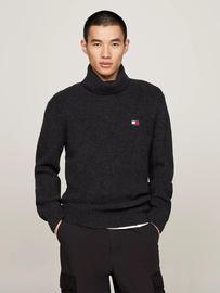 Pull Ajusté Avec Laine À Col Roulé Tjm Slim Roll Neck Badge Sweater/Dark Grey Heather / Dark Night Navy - Xl
