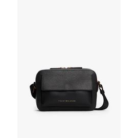 Sac bandoulière casual en cuir TH CASUAL PREP LEATHER CROSSOVER/Black