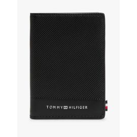 Portefeuille à deux volets en cuir à logo TH FOUNDATION BIFOLD/Black