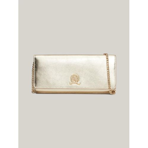Pochette en cuir à bandoulière chaîne LUXE LEATHER LRG FLAP W/CHAIN GO/Gold