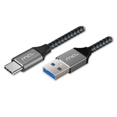 MCL - Câble USB - 24 pin USB-C (M) pour USB type A (M) - USB 3.0 - 3 A - 2 m - noir et gris