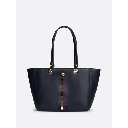 Cabas emblématique à monogramme TH TH CHIC TOTE CORP/Space Blue