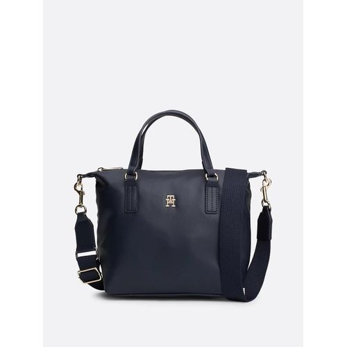 Cabas à monogramme TH POPPY REFORM SMALL TOTE/Space Blue