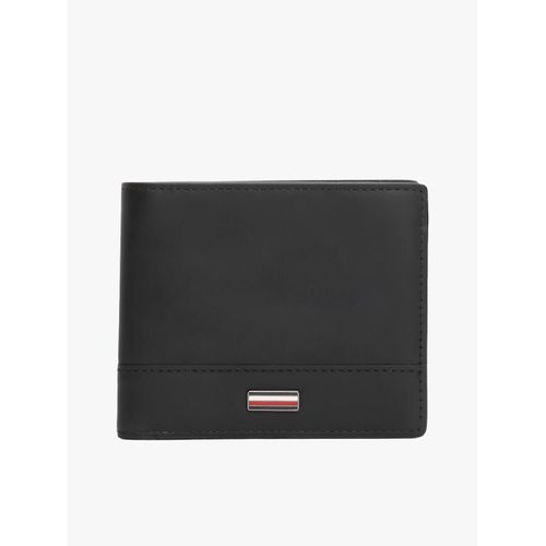 Portefeuille à deux volets Corporate en cuir TH CORP CC AND COIN/Black