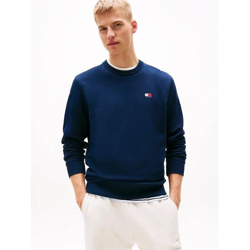 Sweat En Tissu Éponge À Badge Tommy Tjm Reg Badge Crew Ext/Dark Blue - S