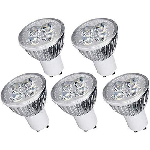 Gu10 Led Spotlight Ultra Lumineux 12w Dimmable Projection Lumière Spot Light Pour Pathway Garden Lighting 220v Blanc Chaud (5pcs)