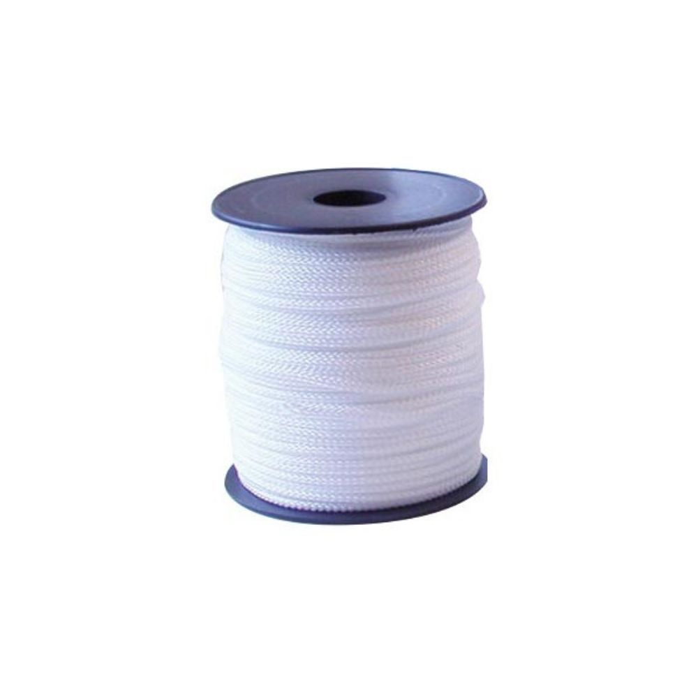 Tresse blanche en polypropylène sur bobine - Ø 2 mm x 100 M