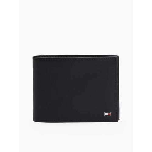 Portefeuille en cuir à deux volets ETON CC AND COIN POCKET/Black