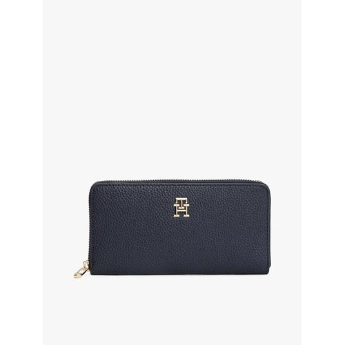 Grand portefeuille zippé TH Emblem TH EMBLEM LARGE ZA/Space Blue