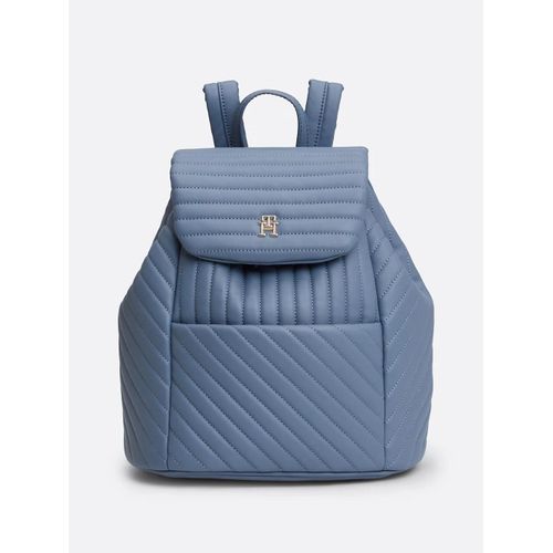 Sac à dos matelassé à rabat et monogramme TH POPPY REFORM FLAP BACKPACK QU/Faded Ink