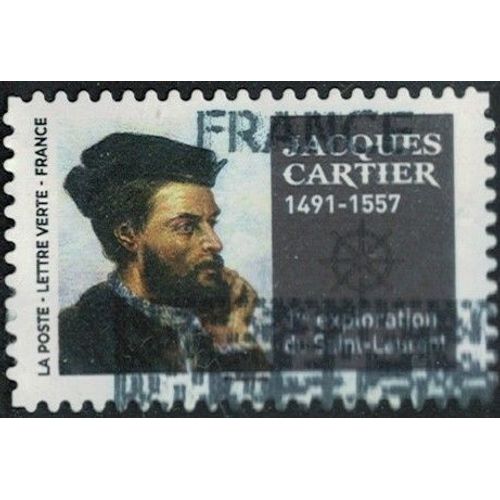 France 2022 Oblitéré Used Grands Voyageurs Jacques Cartier 1ère Exploration Du Saint Laurent Y&t Fr 2118 Su