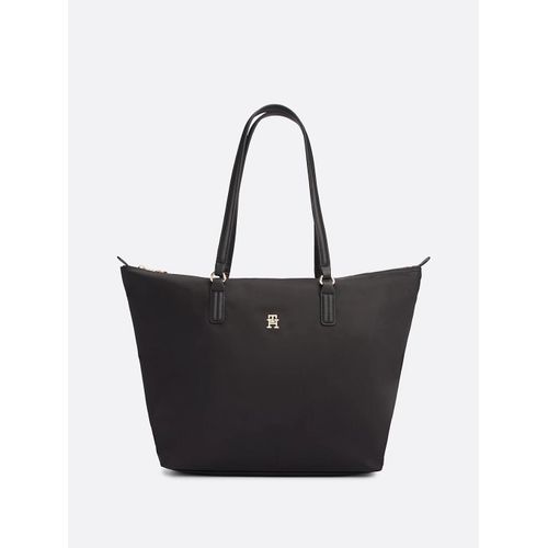 Cabas à bande emblématique POPPY TH TOTE/Black