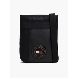 Sac bandoulière multitextures à écusson logo TH BLOCKED CROSSBODY/Black