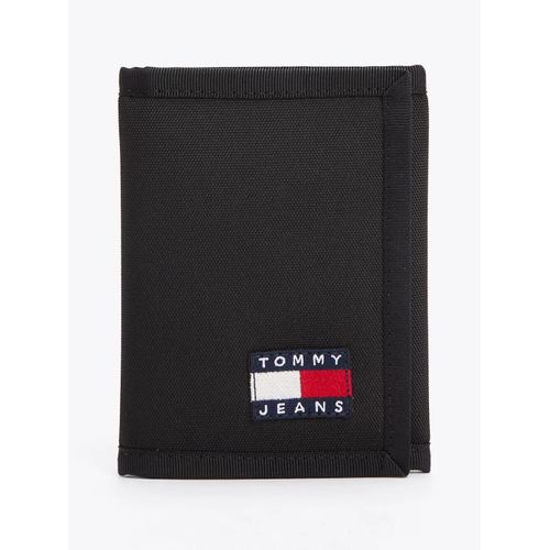 Portefeuille Essential à trois volets et logo TJM NYLON TRIFOLD/Black