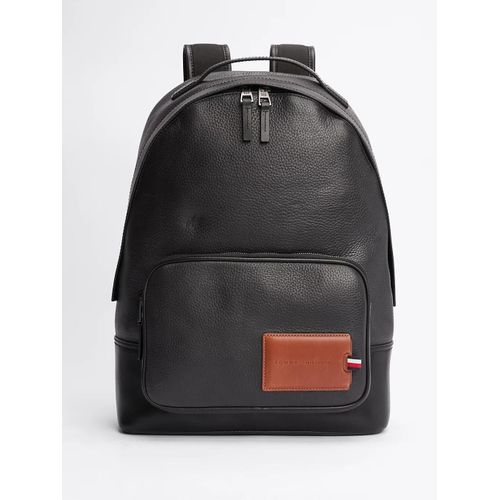Sac à dos Casual en cuir TH CASUAL LEATHER NEW BACKPACK/Black