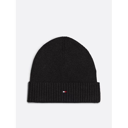 Bonnet Hilfiger Flag En Cachemire Th Flag Pima Cotton Beanie/Charcoal Gray