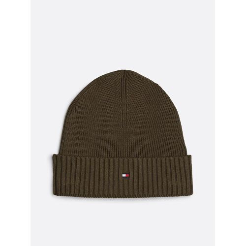 Bonnet Hilfiger Flag En Cachemire Th Flag Pima Cotton Beanie/Platinum Olive