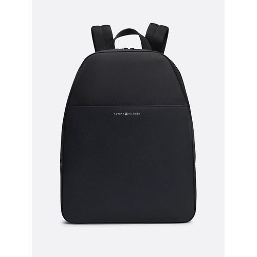 Sac à dos arrondi TH Business en cuir TH BUSINESS LEATHER BACKPACK/Black