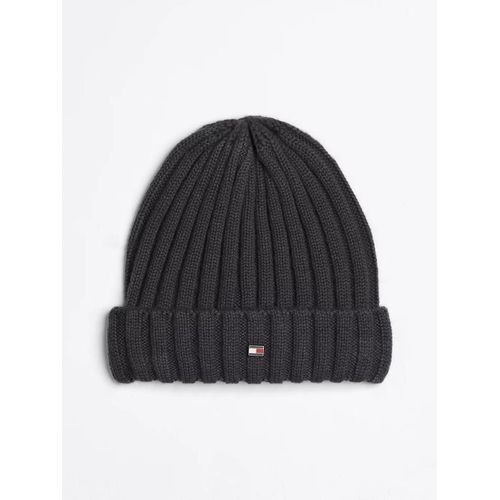 Bonnet Côtelé En Cachemire Th Dc Cashmere Beanie/Dark Grey