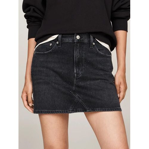 Minijupe En Denim À Taille Mi-Haute Et Strass Izzie Mr Mn Skirt Dh6182/Denim Black - 30