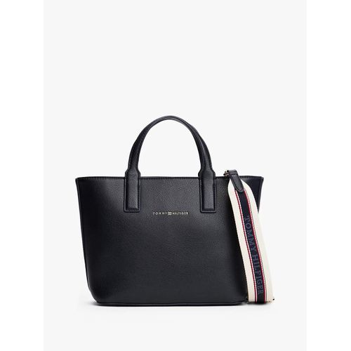 Cabas à bandoulière en toile à logo TH LOGOTAPE MINI TOTE/Space Blue Corp