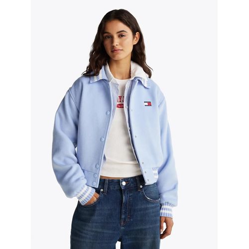 Bomber Court Varsity Tjw Crp Lw Wool Varsity Jacket/Light Blue - Xl