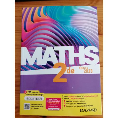 Maths - 2nde Sésamath - Magnard - Édition 2023
