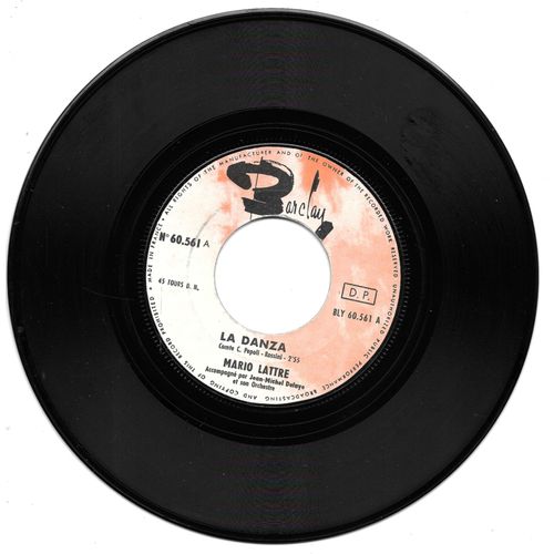 Mario Lattré : La Danza / Catari Catari [Vinyle 45 Tours 7"] 1965