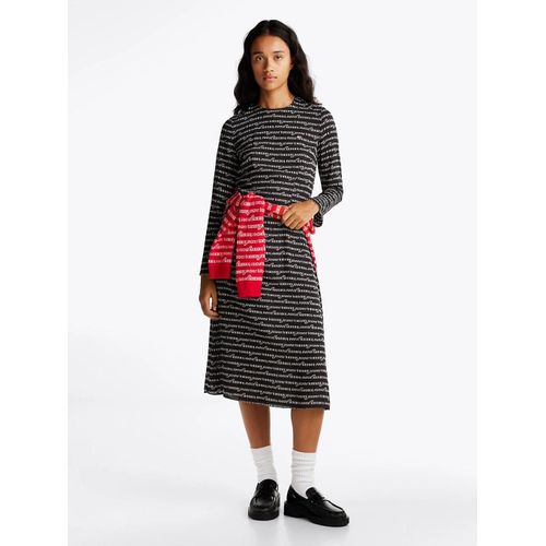 Robe Midi À Motif Logo Tjw Hybrid Logo Aop Midi Dress/Black - S